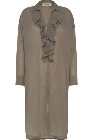 Mos Mosh Mmjelena Voile Dress Khaki