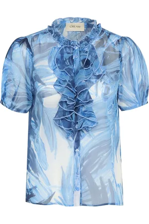 Cream Crkinia Ss Blouse Blue