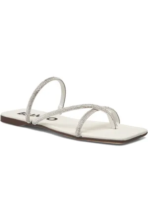 Bianco Biasissel Strappy Slide Rhinest Smooth Leather