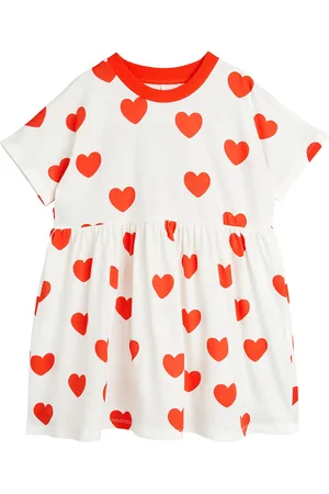 Mini Rodini Hearts Aop Ss Dress White