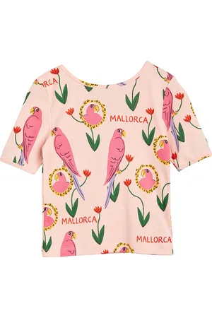 Mini Rodini Parrots Aop Ballet Ss Tee