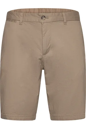 MANGO Slim-Fit Chino Cotton Bermuda Shorts Beige