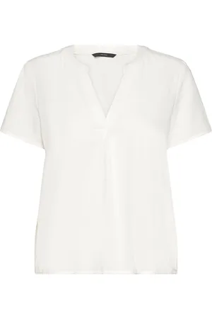 VERO MODA Vmmymilo Ss V-Neck Top Wvn Ga White