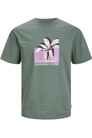 JACK & JONES Jortampa Aop Branding Tee Ss Crew Jnr Green Jack & J S