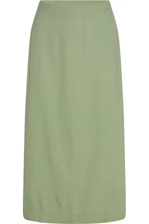VERO MODA Vmmymilo Hw 7/8 Skirt Wvn Ga Green