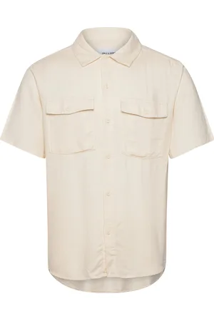 Only & Sons Onskari Ss Shirt Visc Lin 0075 Cs Cream