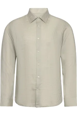 MANGO Regular-Fit 100% Linen Shirt Green