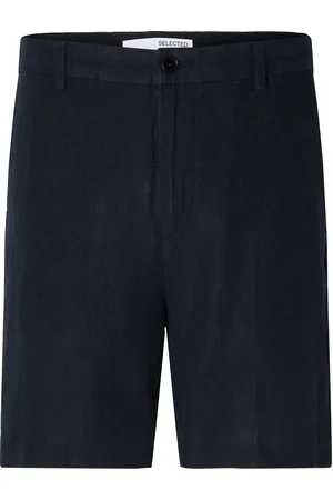 SELECTED Slhregular-Mads Linen Shorts Noos Navy