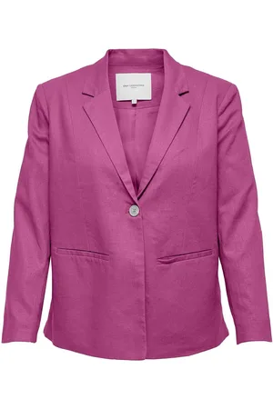 ONLY Carola-Caro L/S Linen Blazer Tlr Pink