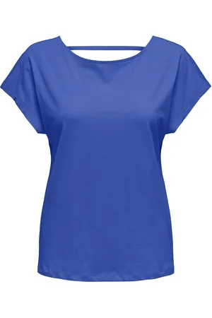 ONLY Onlmay Life S/S Open Back Top Box Jrs Blue