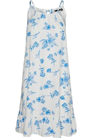 VERO MODA Vmmymilo Short Halter Frill Dress Wvn Ga White