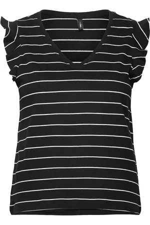 ONLY Onlmay Life S/S Frill V-Neck Top Box Jrs