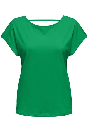 ONLY Onlmay Life S/S Open Back Top Box Jrs Green
