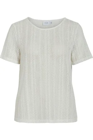 VILA Vigardea O-Neck S/S Top Cream