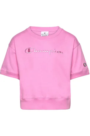 Champion Crewneck Croptop T-Shirt Pink