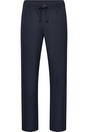 SELECTED Slh196-Straight Robert String Pant Noos Blue