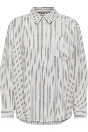 ONLY Onltokyo Life Ls Lin Bl St Shirt Pnt White