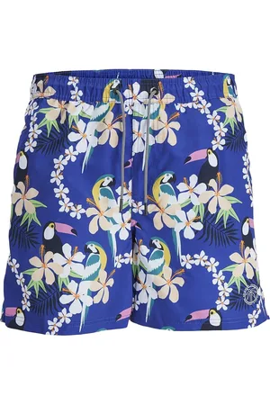 JACK & JONES Jpstfiji Jjswim Aop Ss24 Ly Sn Blue Jack & J S