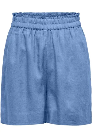 ONLY Onltokyo Hw Linen Blend Shorts Pnt Noos Blue