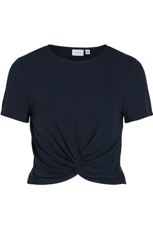 VILA Vimo Y S/S Cropped Top /Ka Navy