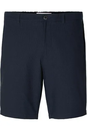 SELECTED Slhregular-Karl Seersucker Shorts Noos Blue