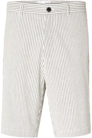 SELECTED Slhregular-Karl Seersucker Shorts Noos White