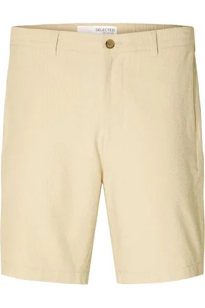 SELECTED Slhregular-Karl Seersucker Shorts Noos Cream