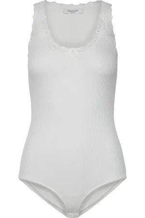 Rosemunde Silk Bodystocking W/ Lace White