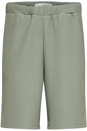 SELECTED Slhloose-Plisse Shorts Ex Green