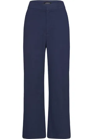 Lindex Trouser Cropped Cotton Blue