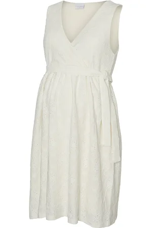 Mama;licious Mllova Tess Sl Jrs Short Dress 2F White