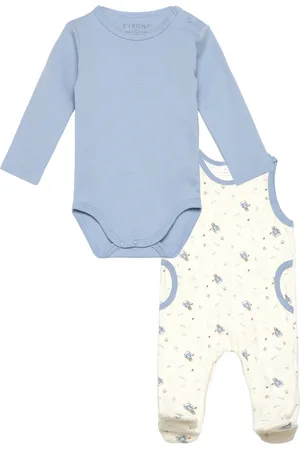 FIXONI Body Ls W.velour Romper Blue