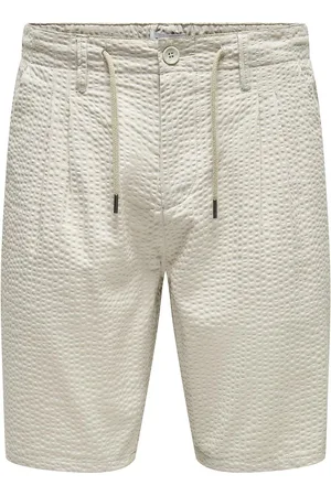 Only & Sons Onsleo Life 0009 Seersucker Shorts Beige