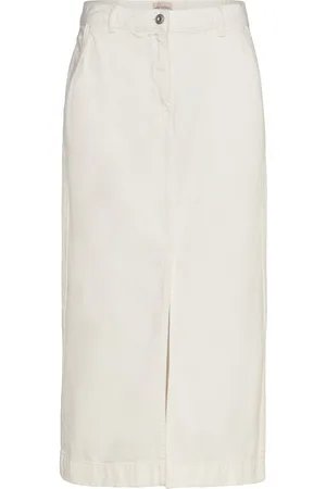 French Connection Denver Midaxi Skirt White