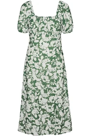 VERO MODA Vmfrej 2/4 Calf Dress Wvn Exp Green