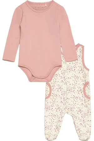 FIXONI Body Ls W.velour Romper Pink