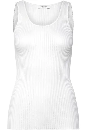 Rosemunde Silk Pointelle Top White