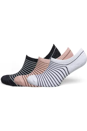 Beck Söndergaard Stripe Glitter Sneakie Sock 3 Pack White