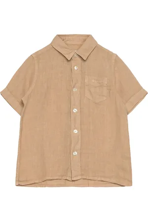 GANT Reg. Linen Ss Shirt Beige