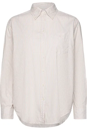 GANT Rel Luxury Oxford Striped Bd Shirt Beige