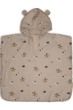 Nuuroo Flor Muslin Poncho Patterned