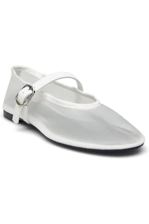 MANGO Mesh Ballet Flats With Strap And Buckle