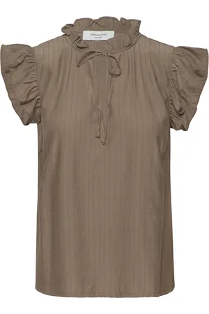 Rosemunde Top W/Ruffles Brown