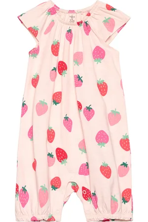 Lindex Romper Strawberries Pink