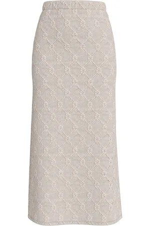 VILA Videlea Hw Midi Skirt/R/Vol/Ln Cream