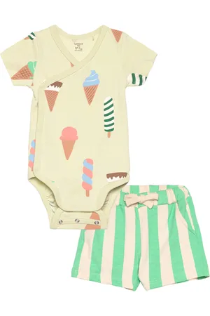 Lindex Set Wrap Body Shorts Icecream Patterned