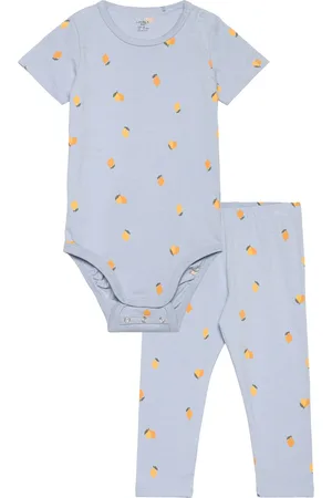 Lindex Set Body Leggings Lemons Blue