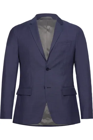 Calvin Klein Birdseye Wool Slim Blazer Navy