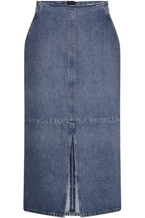 Tommy Hilfiger Dnm Midi Skirt Hw Ctd Blue