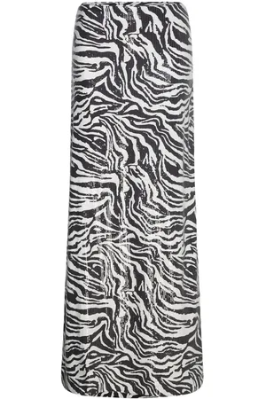 ROTATE Sequins Maxi Skirt White